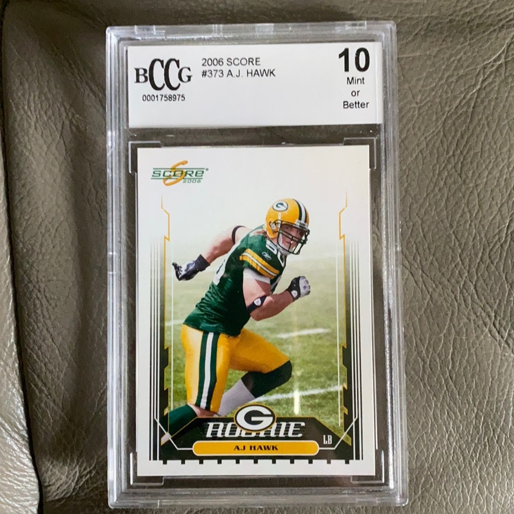 2006 SCORE A.J. HAWK #373 ROOKIE BGS 9.5 GEM MINT